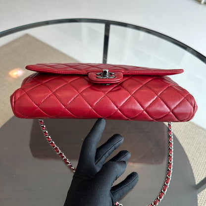 Timeless Classic Flap Lambskin Clutch Quilted Shoulder Bag No 15