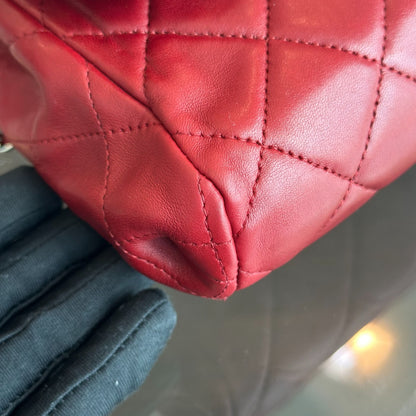 Timeless Classic Flap Lambskin Clutch Quilted Shoulder Bag No 15