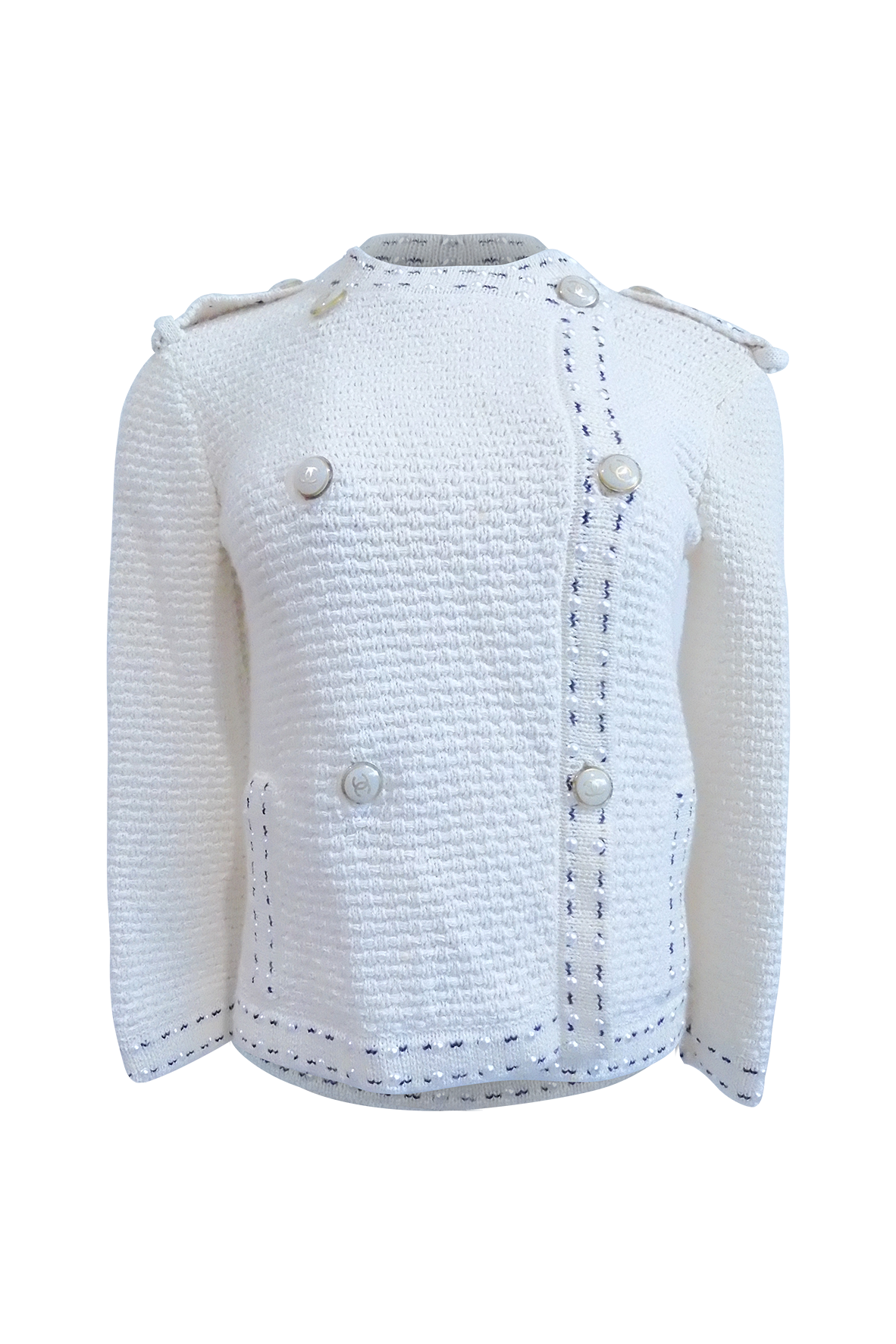 Tweed Cardigan in Beige