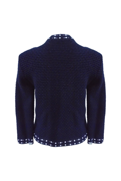 Tweed Cardigan in Navy