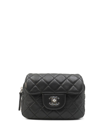 Ultimate Stitch Mini Flap Bag Black