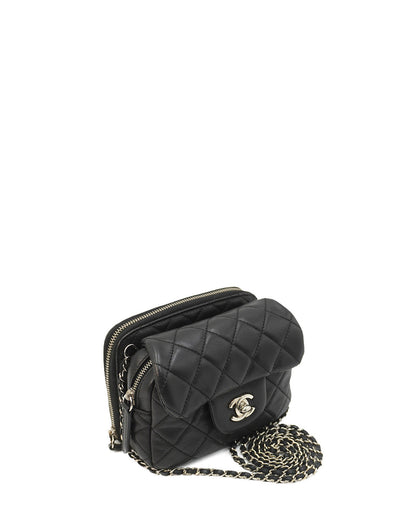 Ultimate Stitch Mini Flap Bag Black