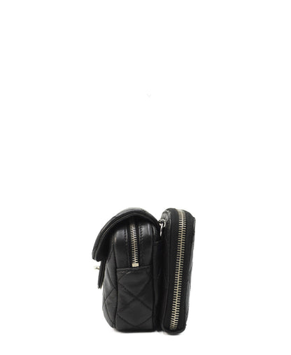 Ultimate Stitch Mini Flap Bag Black