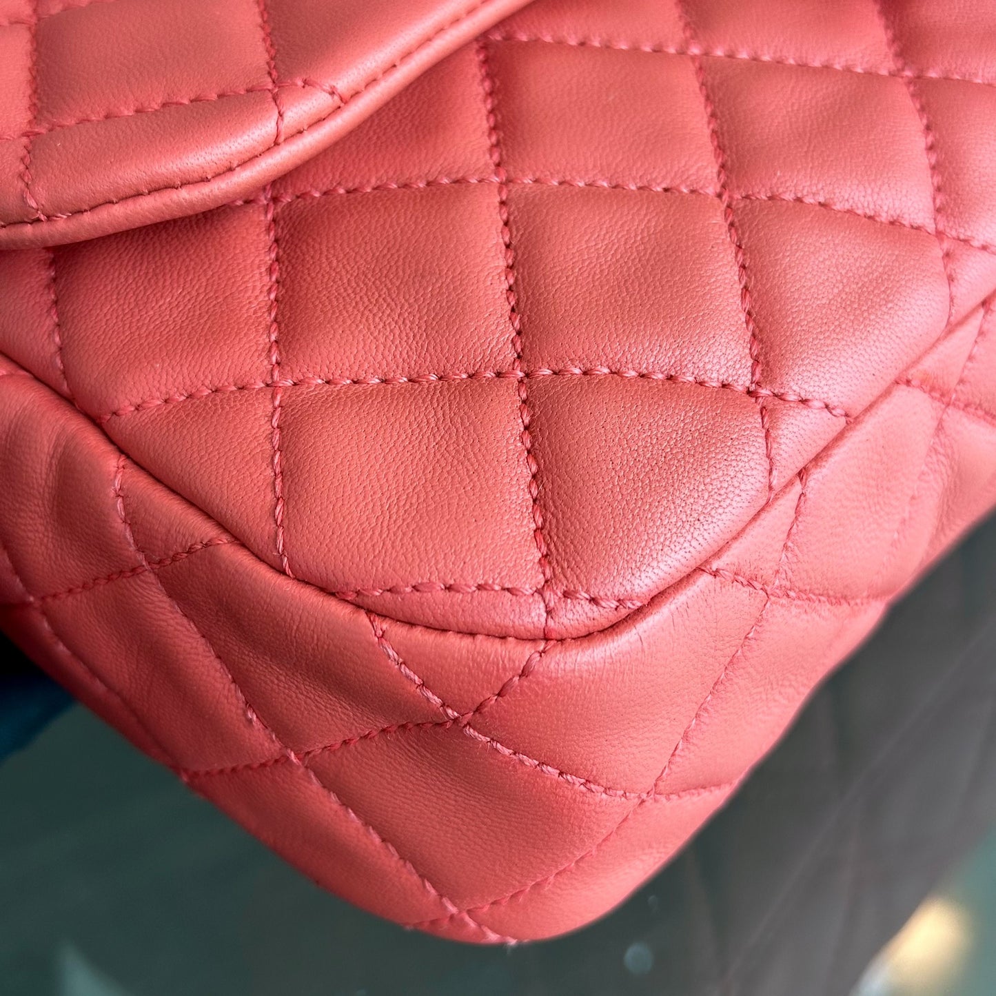 Valentine Seasonal Flap Medium Timeless Lambskin Red Pink GHW No 14
