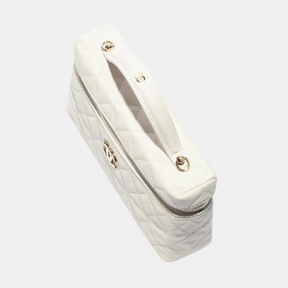 Vanity Top-handle with Chain Grained Shiny Calfskin