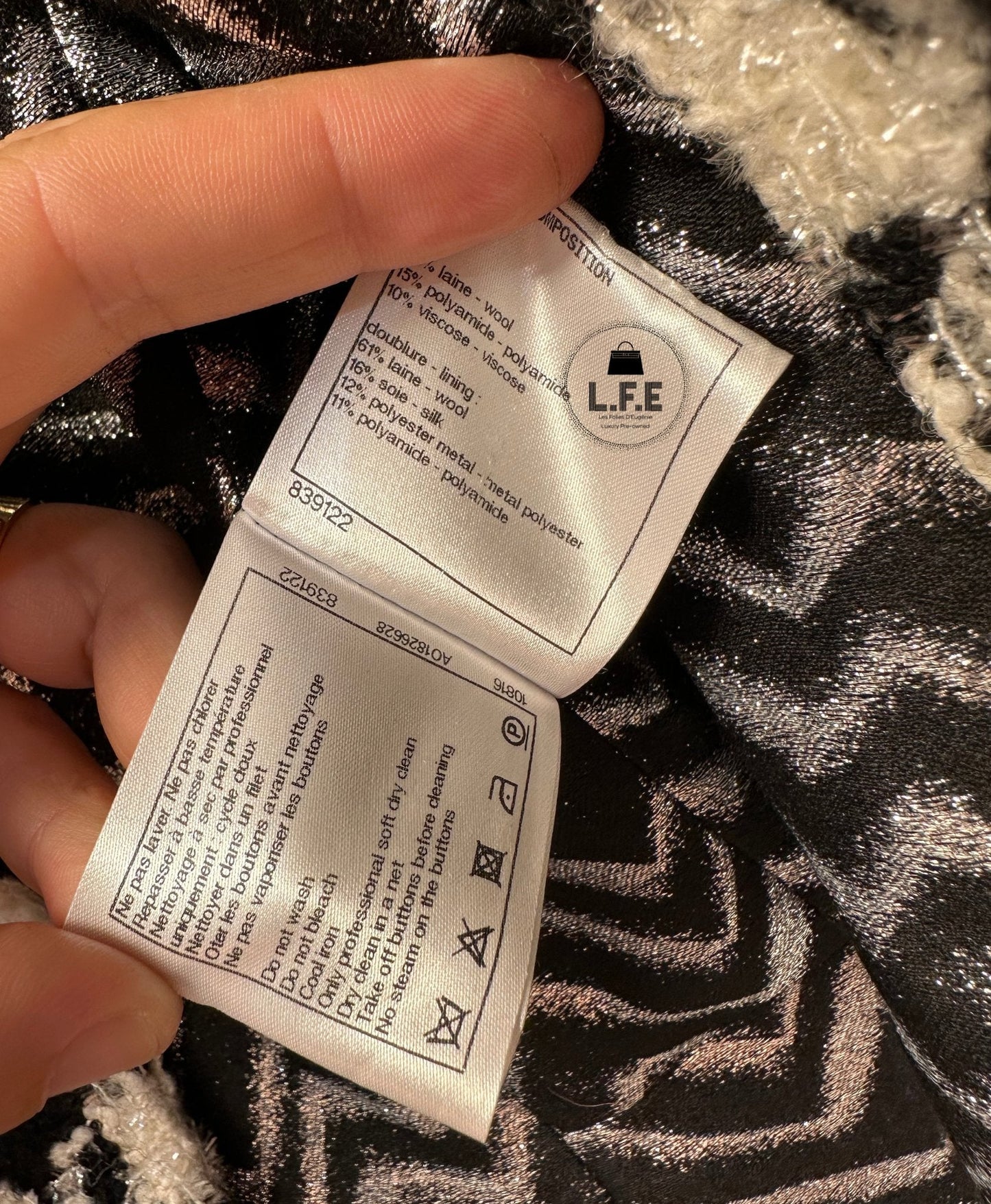 Chanel - Veste Tweed pied de poule