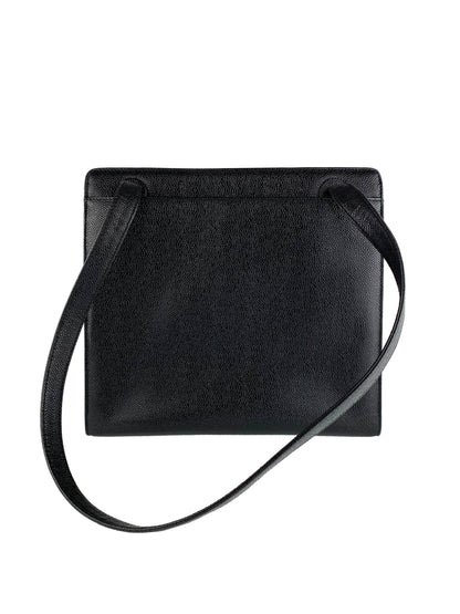 Chanel Vintage Black Tote with Stitched Logo