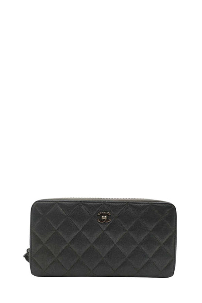 Classic Size Zip Wallet Black