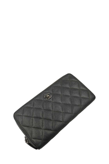 Classic Size Zip Wallet Black