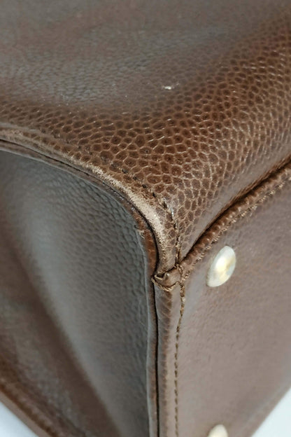 Vintage CC Turnlock Shoulder Bag Brown