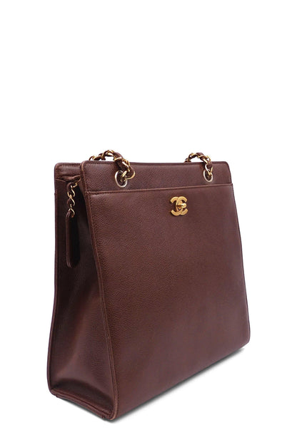 Vintage CC Turnlock Shoulder Bag Brown