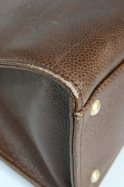Vintage CC Turnlock Shoulder Bag Brown