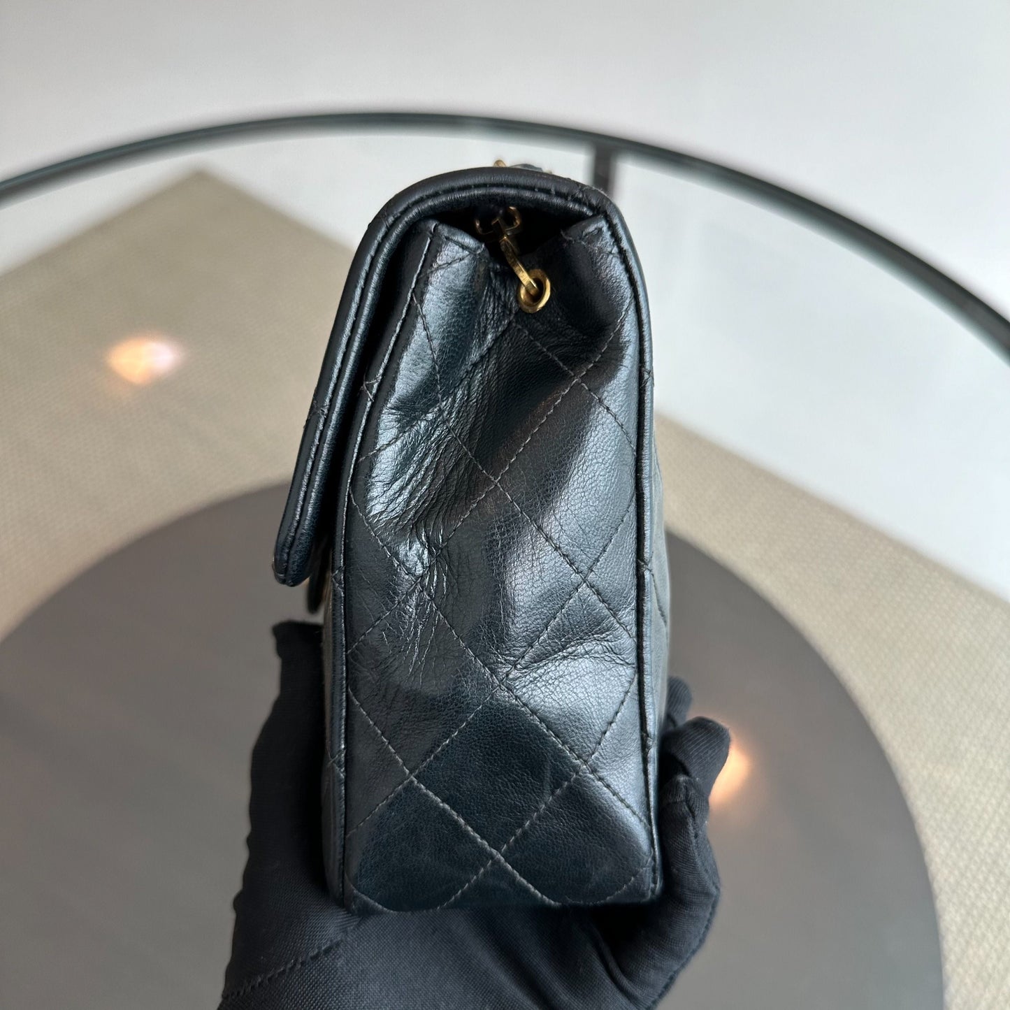 Vintage Classic Flap 20CM Mini Square Black GHW Series 2