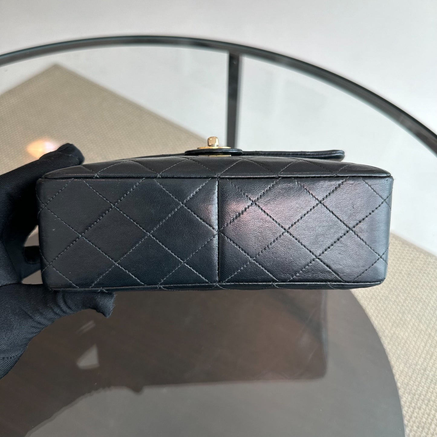 Vintage Classic Flap 20CM Mini Square Black GHW Series 2
