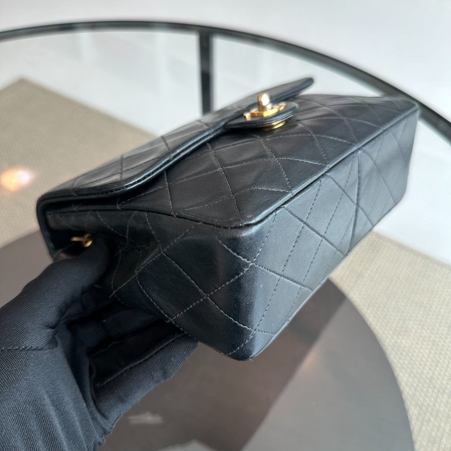 Vintage Classic Flap 20CM Mini Square Black GHW Series 2