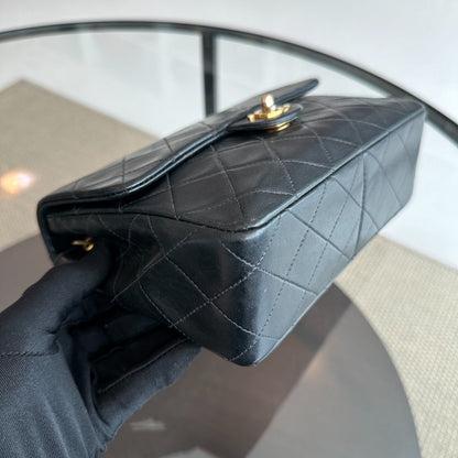 Vintage Classic Flap 20CM Mini Square Black GHW Series 2