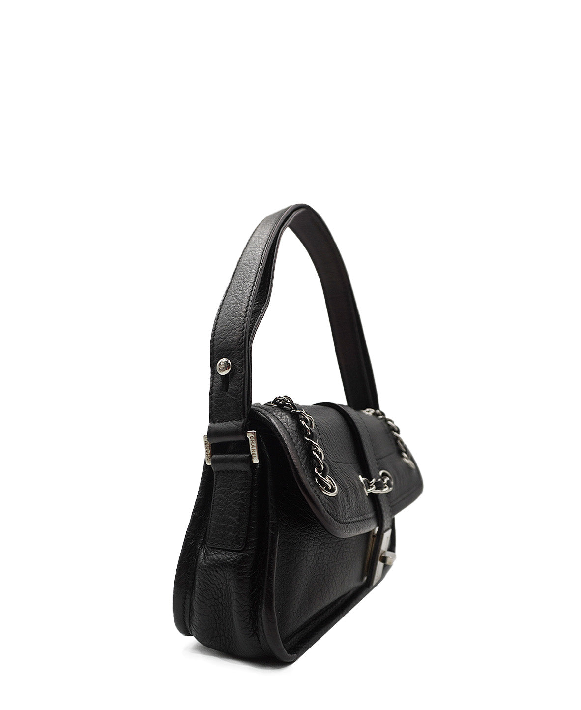 Vintage Mademoiselle Lock Flap Bag Black