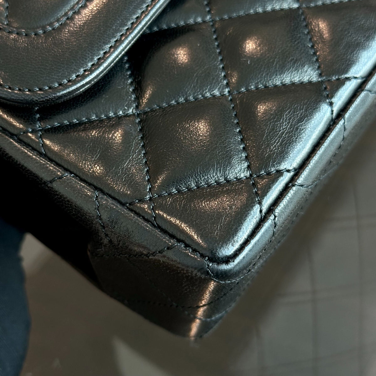 Vintage Paris CC Double Flap Quilted Calfskin Black GHW No 3