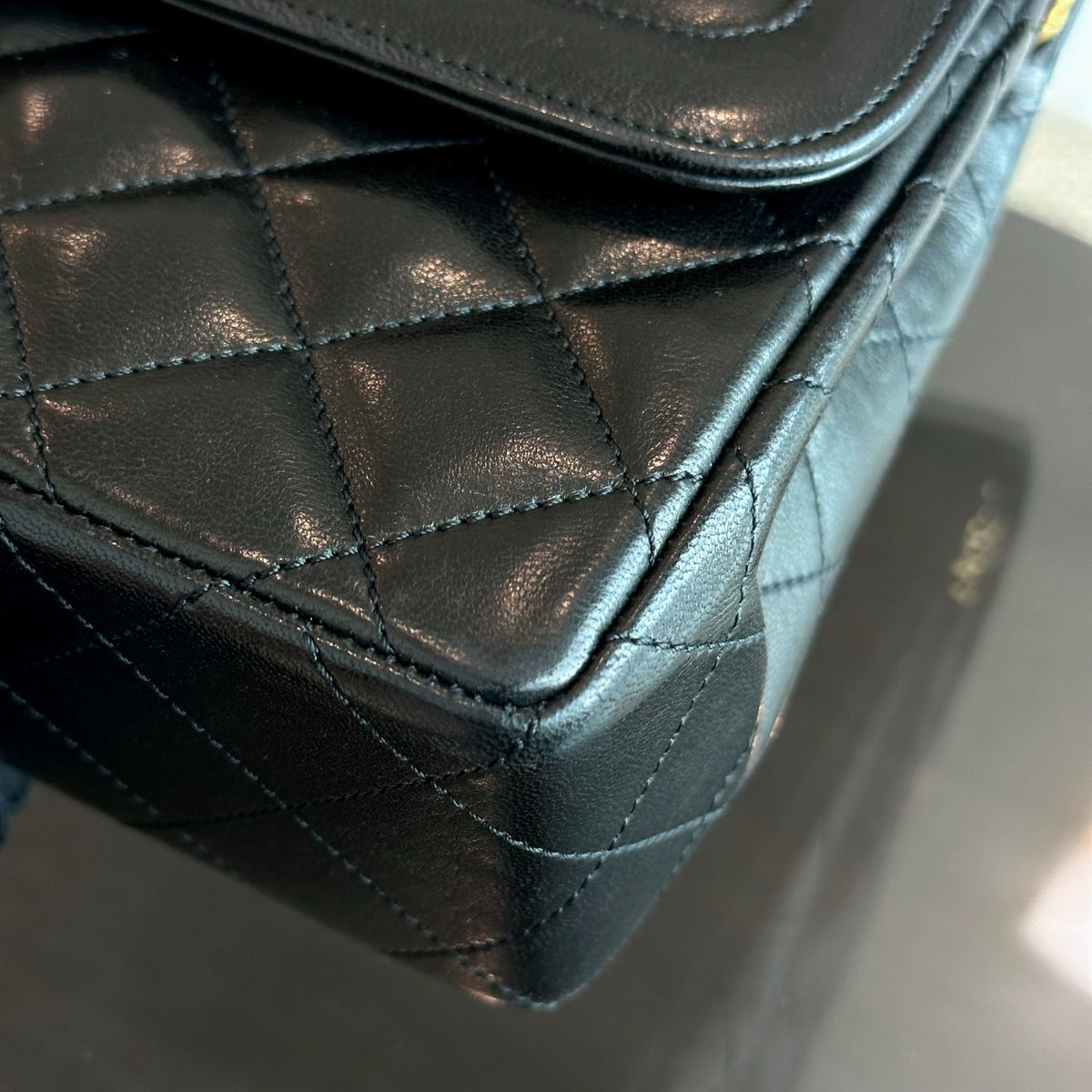 Vintage Paris CC Double Flap Quilted Calfskin Black GHW No 3