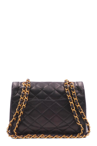 Vintage Paris Double Flap Bag Black