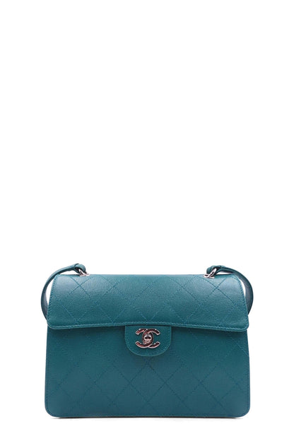 Vintage Top Handle Flap Bag Turquoise