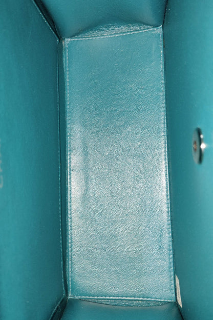 Vintage Top Handle Flap Bag Turquoise