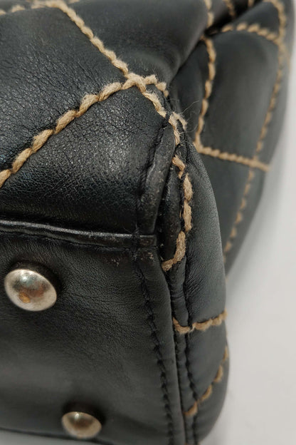Vintage Wild Stitch Tote Black