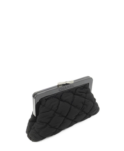 Vintage Fabric Clutch Black