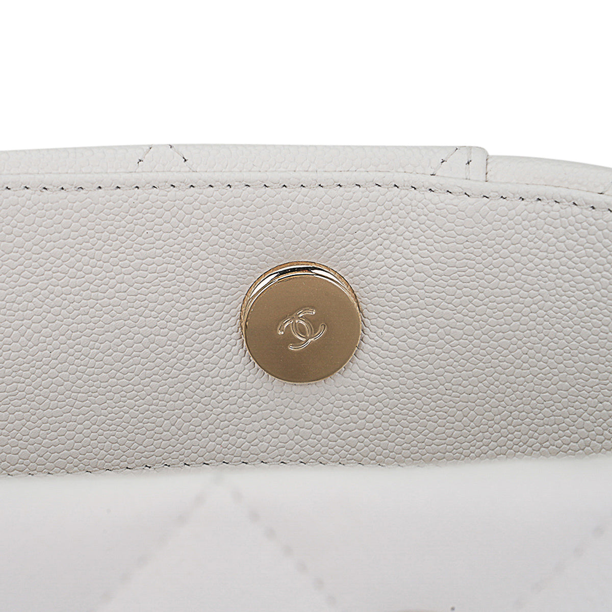 Chanel 2023 Limited Edition White Quilted Caviar Leather Large Tote Bag
