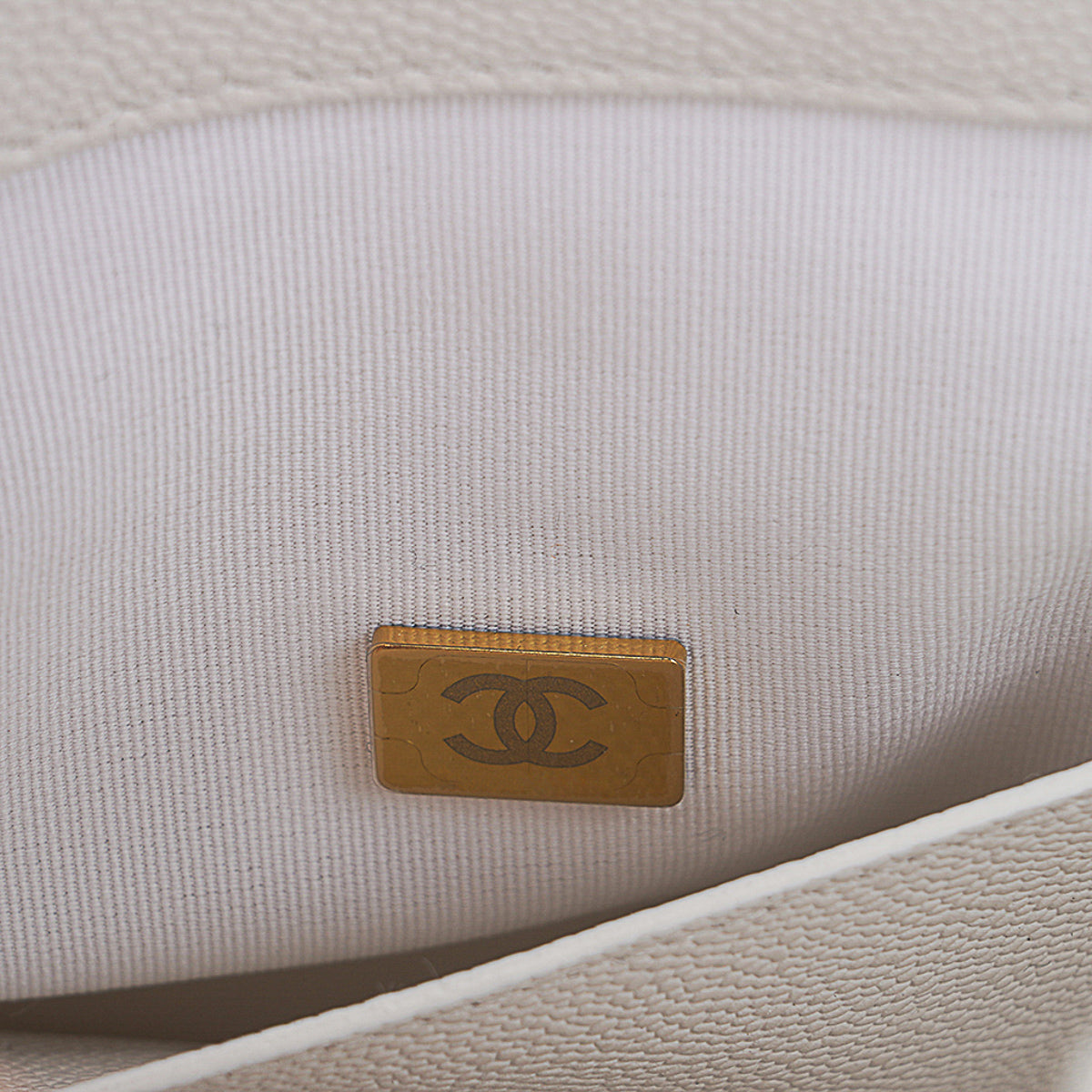 Chanel 2023 Limited Edition White Quilted Caviar Leather Large Tote Bag