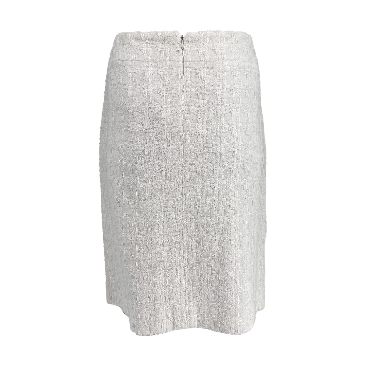 Chanel White Tweed Skirt