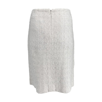 Chanel White Tweed Skirt