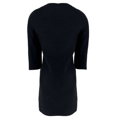 Pre owned Chanel wool navy and black designer coat/dress