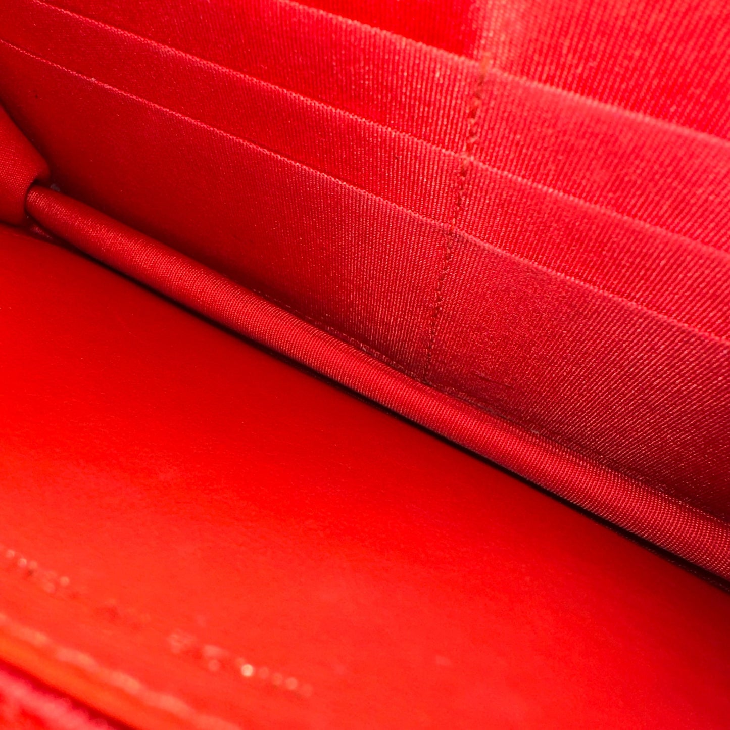 WOC Wallet On Chain Boy Lambskin Salmon Red GHW No 23