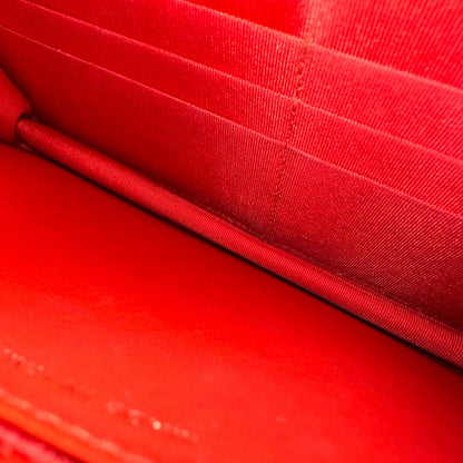 WOC Wallet On Chain Boy Lambskin Salmon Red GHW No 23