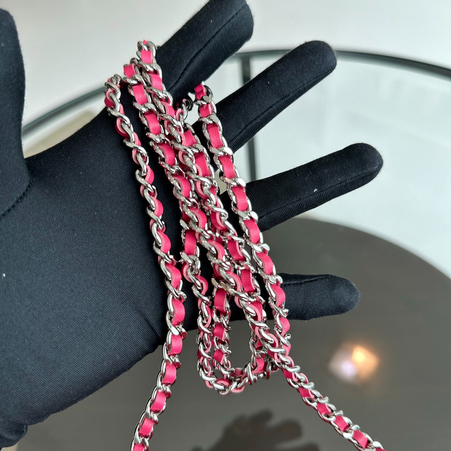 WOC Wallet On Chain CC Patent Leather Pink No 17