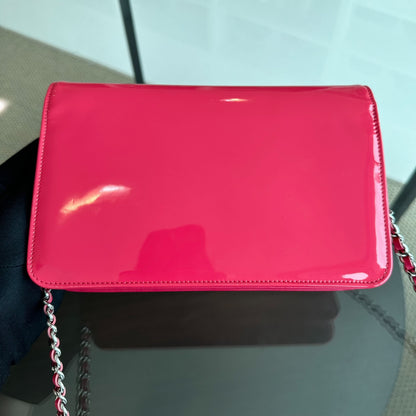 WOC Wallet On Chain CC Patent Leather Pink No 17