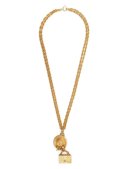 Chanel Bag Charm Chain-Link Necklace