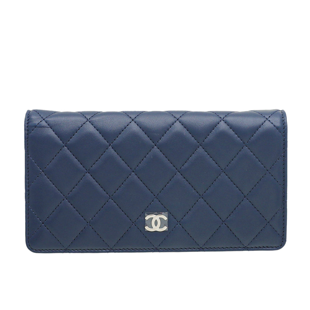 Chanel Tricolor CC Classic Yen Wallet