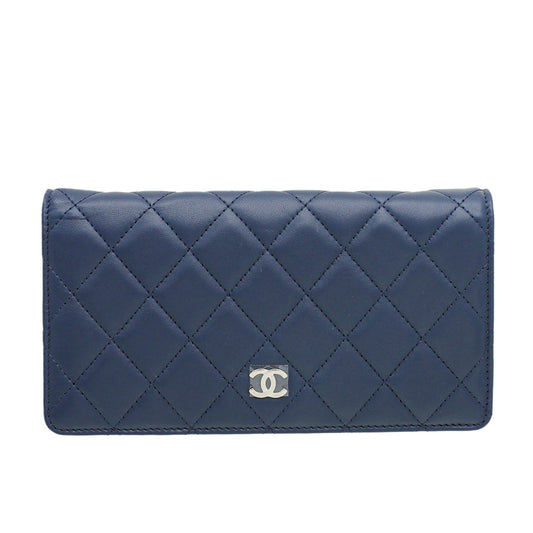 Chanel Tricolor CC Classic Yen Wallet