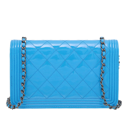 Chanel Blue Boy Wallet on Chain Small