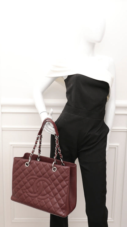 Chanel Brownish Maroon GST Medium Tote Bag