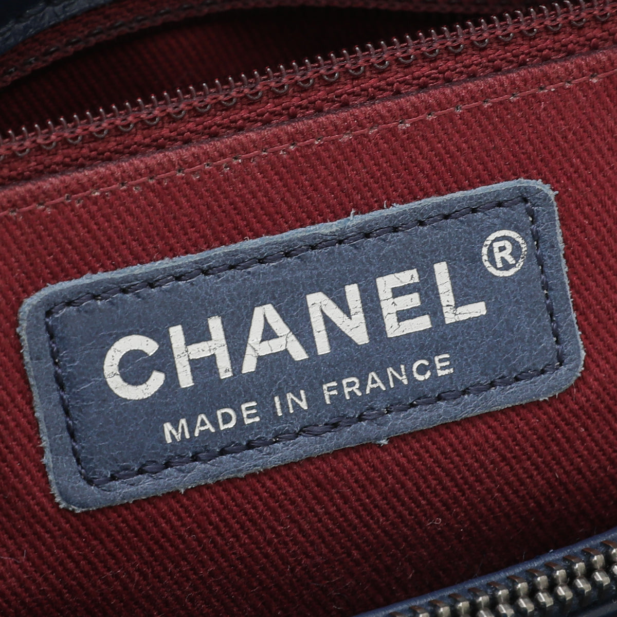 Chanel Blue CC Accordion Aged Flap Bag