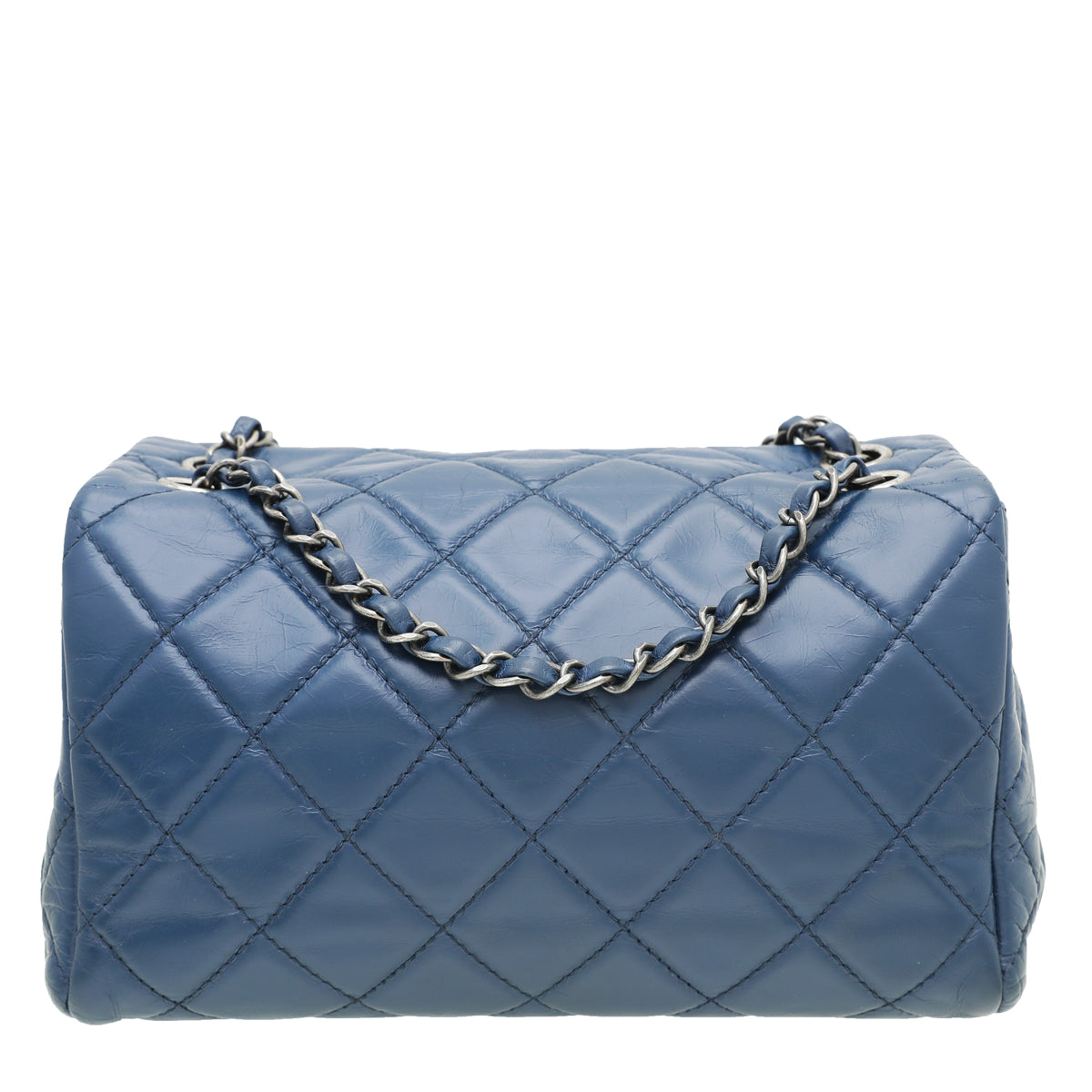 Chanel Blue CC Accordion Aged Flap Bag