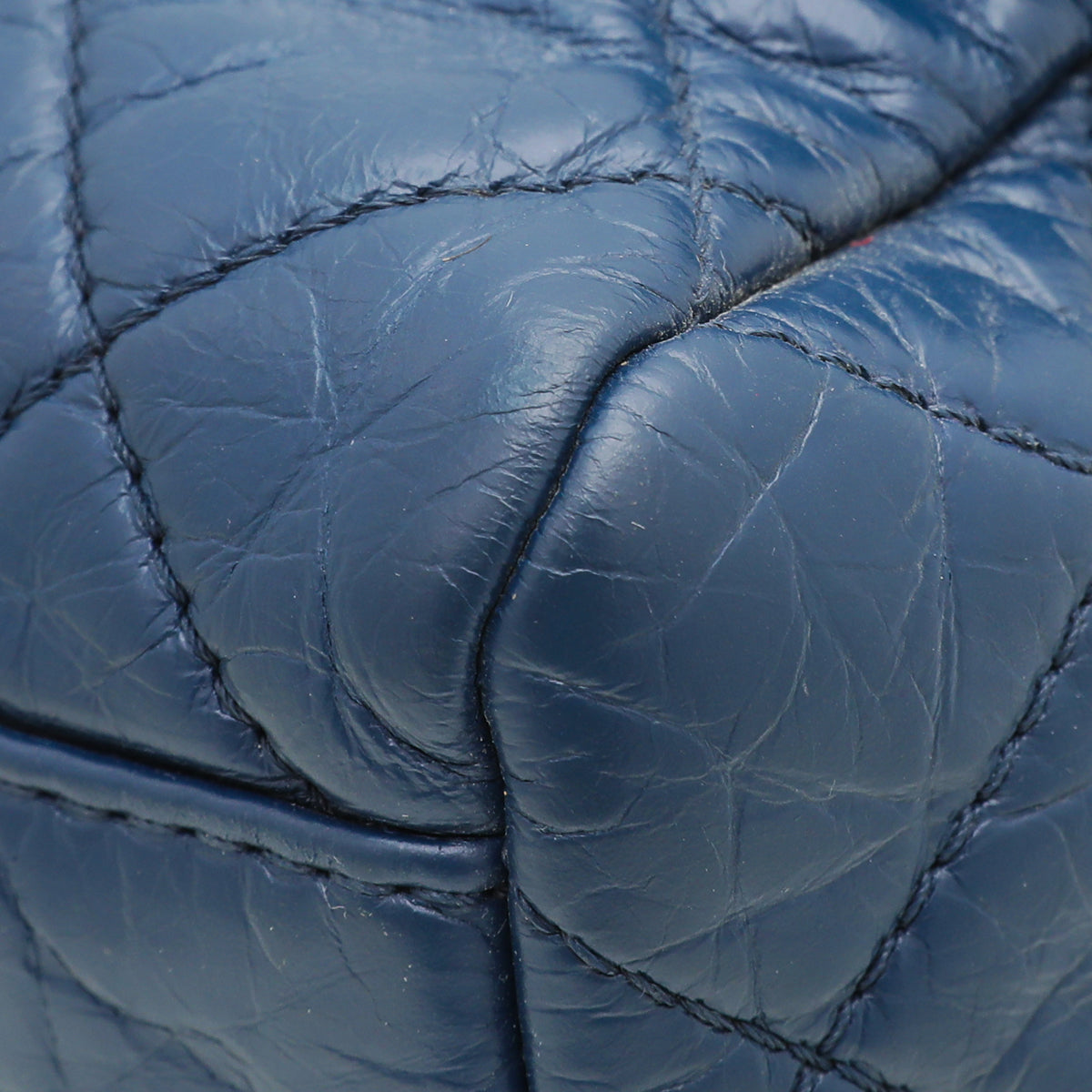 Chanel Blue CC Accordion Aged Flap Bag