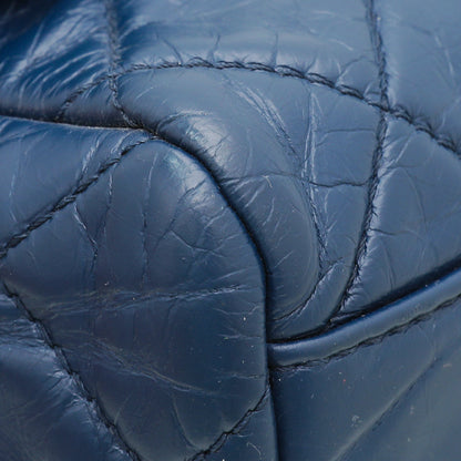 Chanel Blue CC Accordion Aged Flap Bag