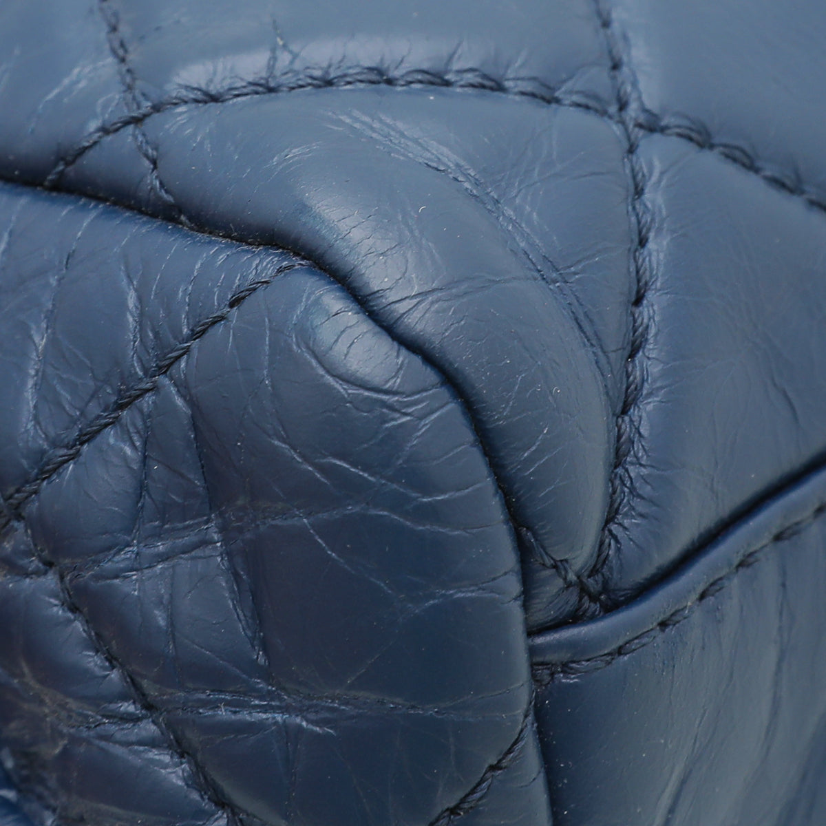 Chanel Blue CC Accordion Aged Flap Bag