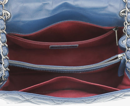 Chanel Blue CC Accordion Aged Flap Bag