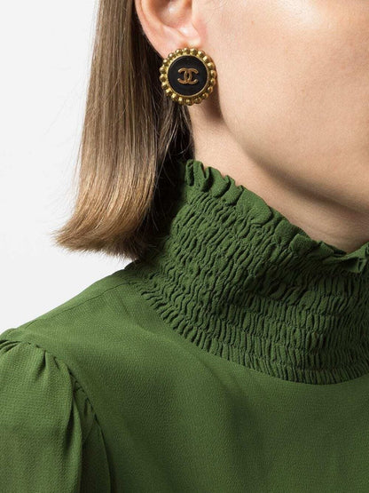 Clip-on Button Earrings