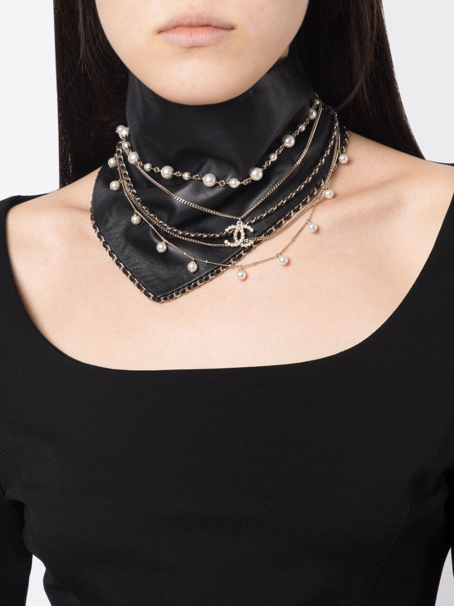 CC Chain Layered Bandana Necklace